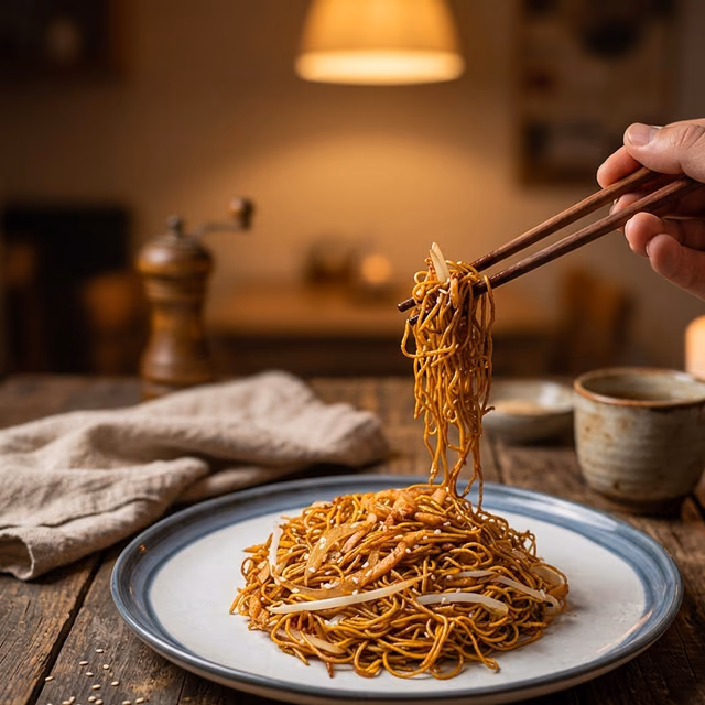 Supreme Soy Sauce Stir-Fried Noodles at SZEN Berkhamsted